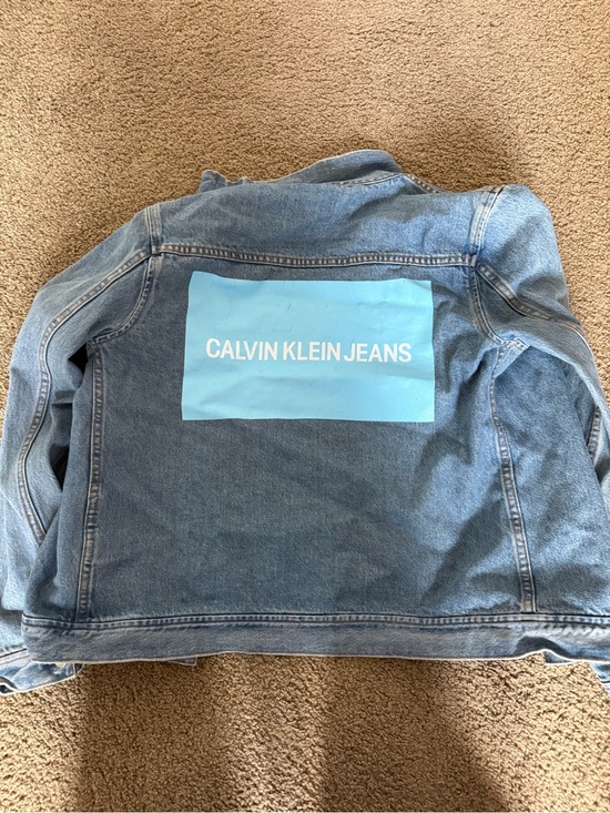 Calvin Klein Jackets & Blazers - Calvin Klein Denim Trucker Jacket Lyon Blue Logo